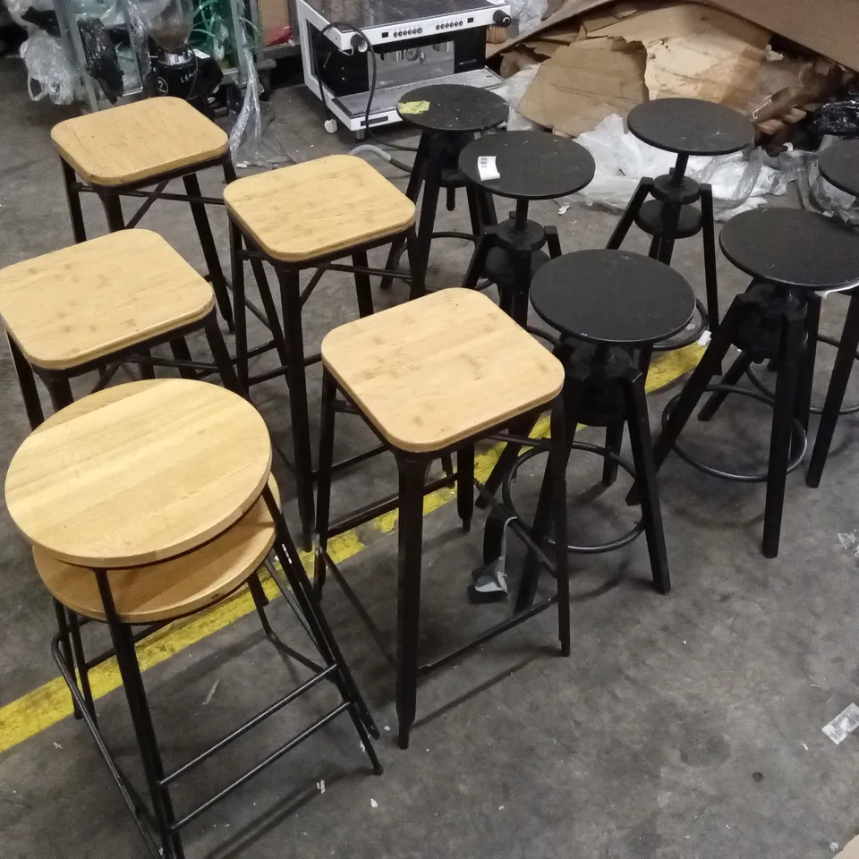 LARGE ASSORTMENT OF RESTERAUNT BAR STOOLS 
