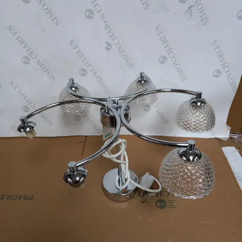 SILVER LED 5 BULB STANDING LAMP	