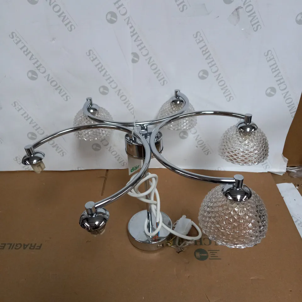 SILVER LED 5 BULB STANDING LAMP	