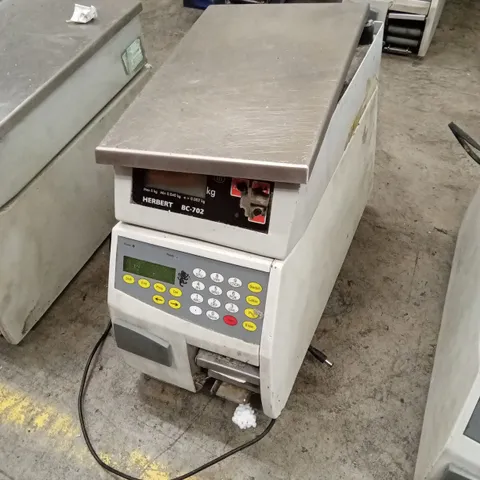 HERBERT BC-702 CHECK-WEIGHING SCALE & LABELER 