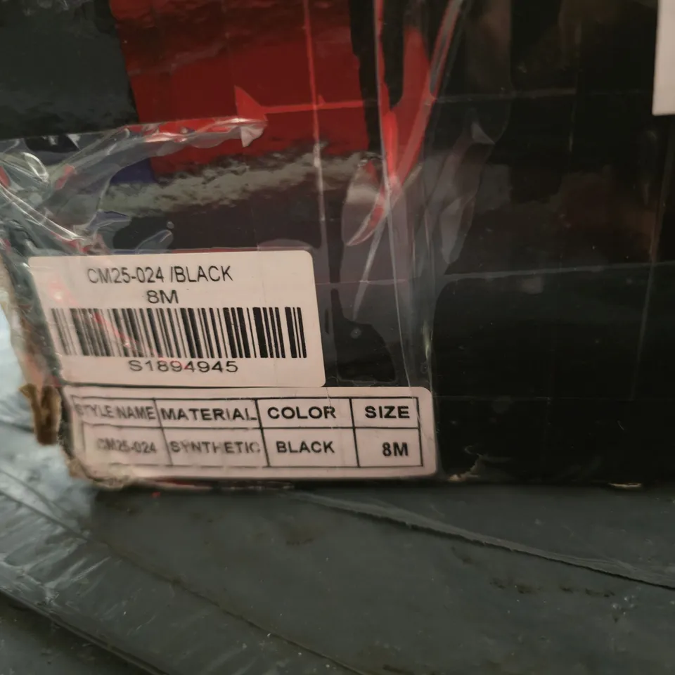 CURRENT MOOD BLACK LEATHER PLATFORM BOOTS WITH SPIKES, LACE-UP, SIDE ZIPPER – UK 6 (US 8)