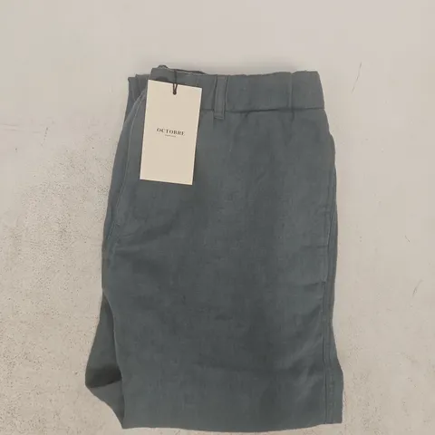 OCTOBRE EDITIONS SHANE LINEN TROUSERS IN BLUE SIZE XL