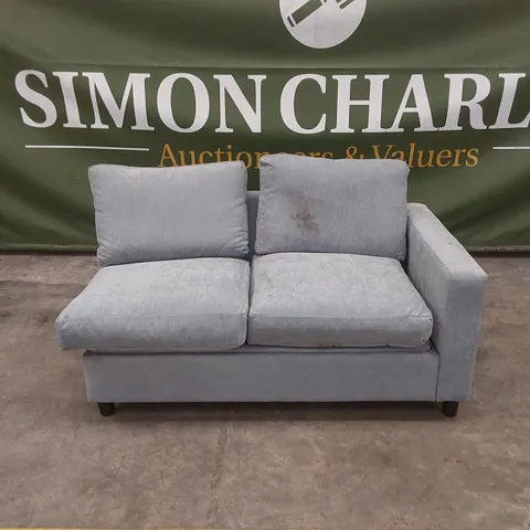 QUALITY DESIGNER BLUE FABRIC CORNER SOFA BED SECTION 