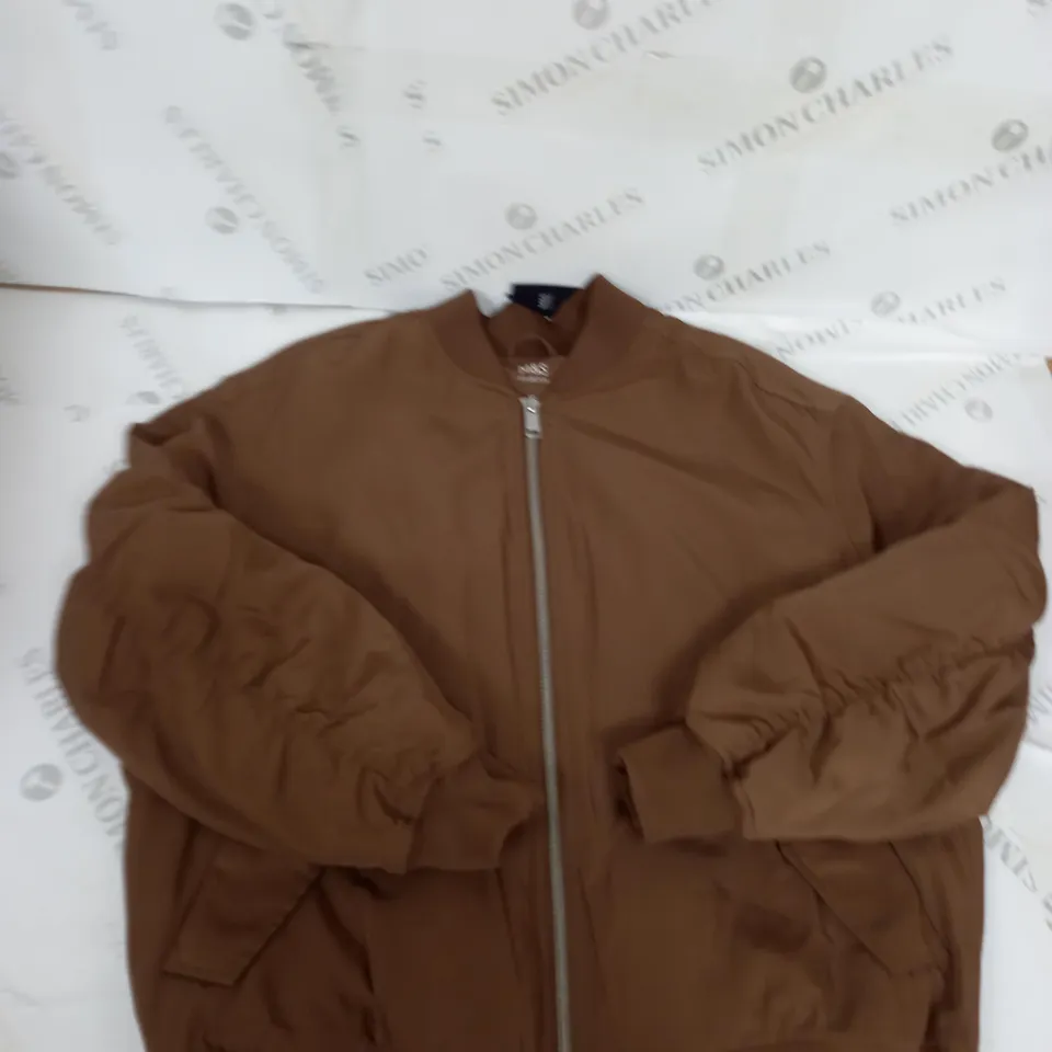 M&S ZIPPED BOMBER JACKET SIZE 12