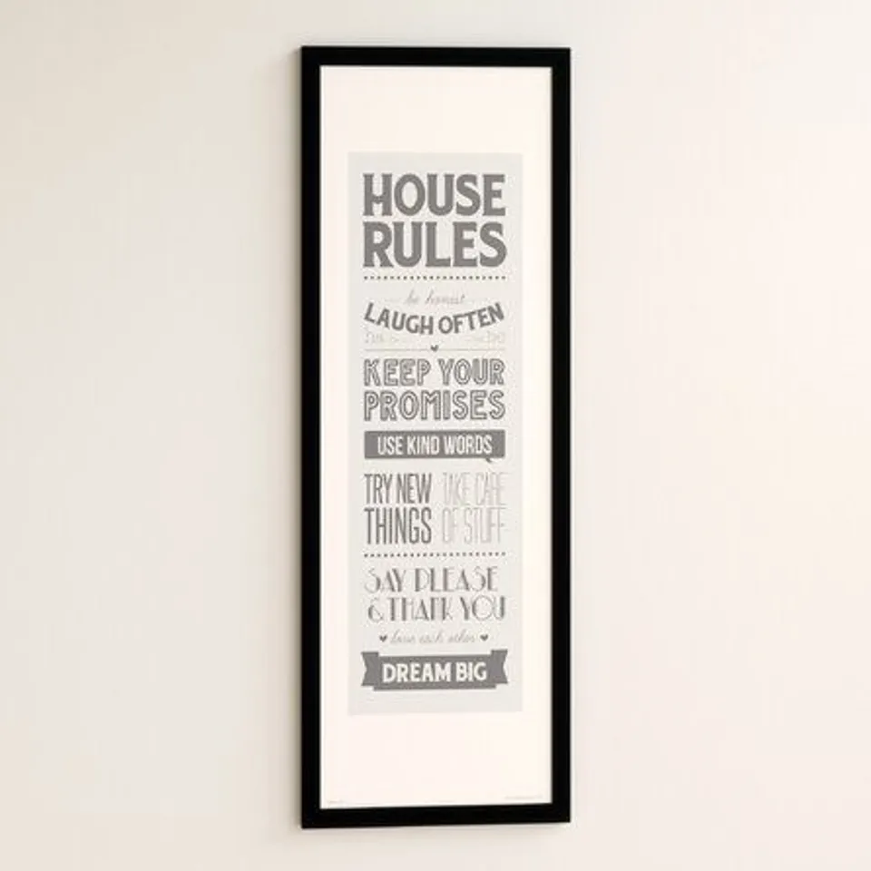 BOXED HOUSE RULES TYPOGRAPHY- PRINT ON PAPER FORMAT