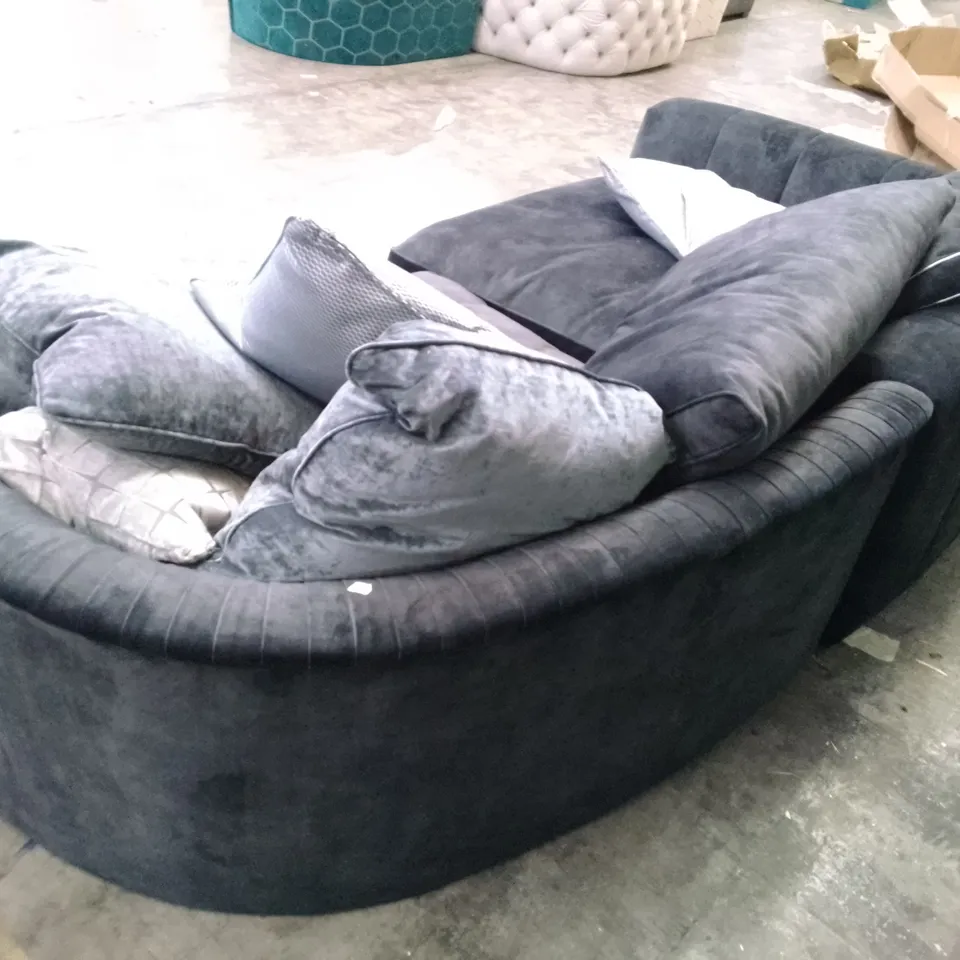 QUALITY DESIGNER SOFOLOGY SOFA SECTIONS - BLACK FABRIC