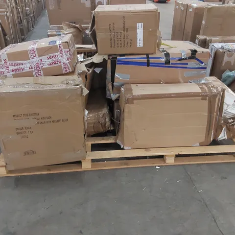 PALLET OF ASSORTED CONSUMER PRODUCTS/FURNITURE PARTS 