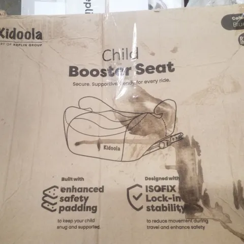 BOXED KIDOOLA CHILD BOOSTER SEAT - BLUE