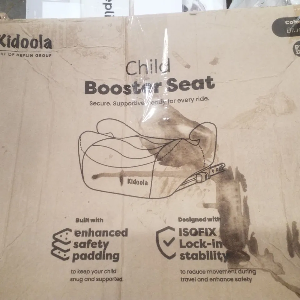 BOXED KIDOOLA CHILD BOOSTER SEAT - BLUE