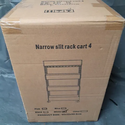 BOXED NARROW SLIT RACK CART 4