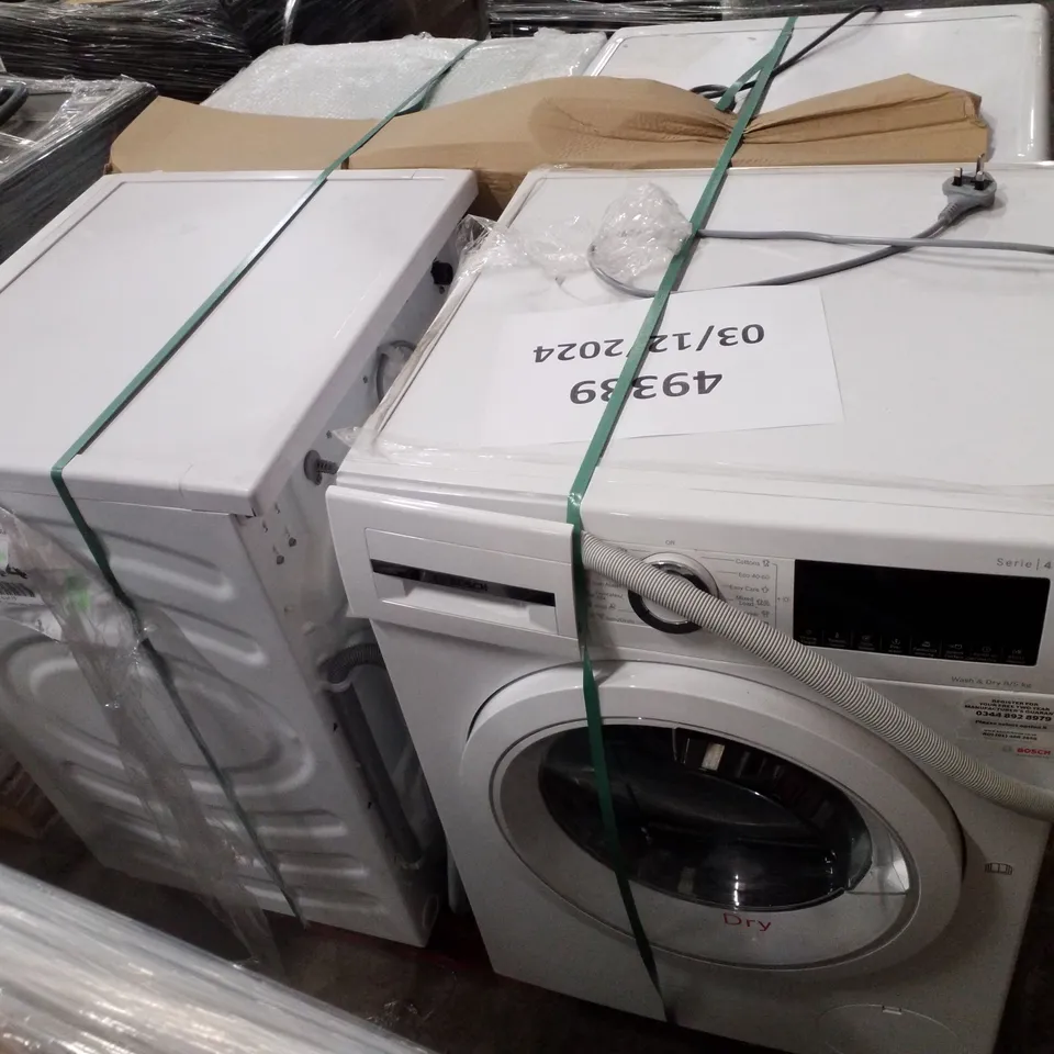 PALLET OF APPROXIMATELY 4 UNPROCESSED RAW RETURN WHITE GOODS TO INCLUDE;