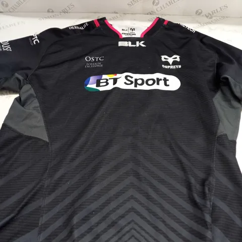 BLK OSPREYS RUGBY SHIRT - UK 5XL