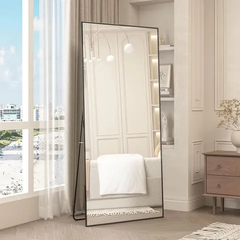 BOXED AARATI ALUMINIUM FRAMED FREESTADING FULL LENGTH MIRROR (1 BOX)