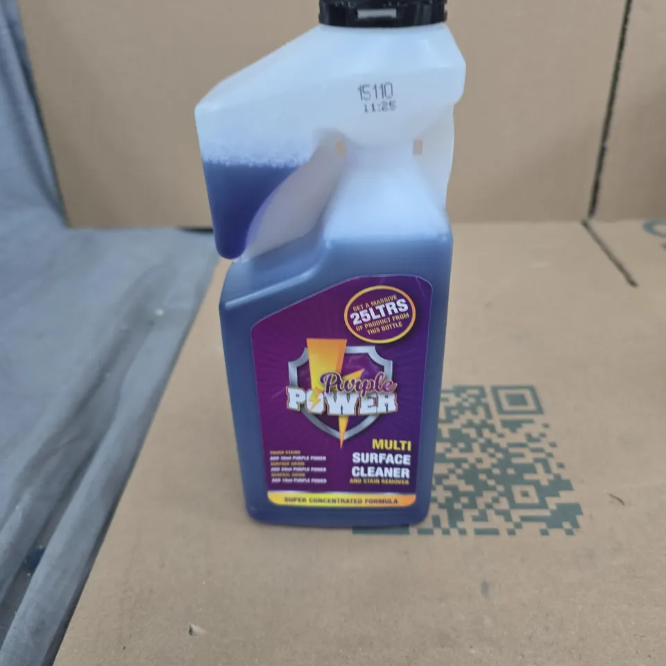 BOX OF APPROXIMATELY 15 ASSORTED ITEMS TO INCLUDE: PURPLE POWER CLEANER 