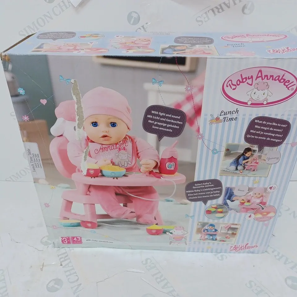 BABY ANNABELL LUNCH TIME TABLE  RRP £42.99
