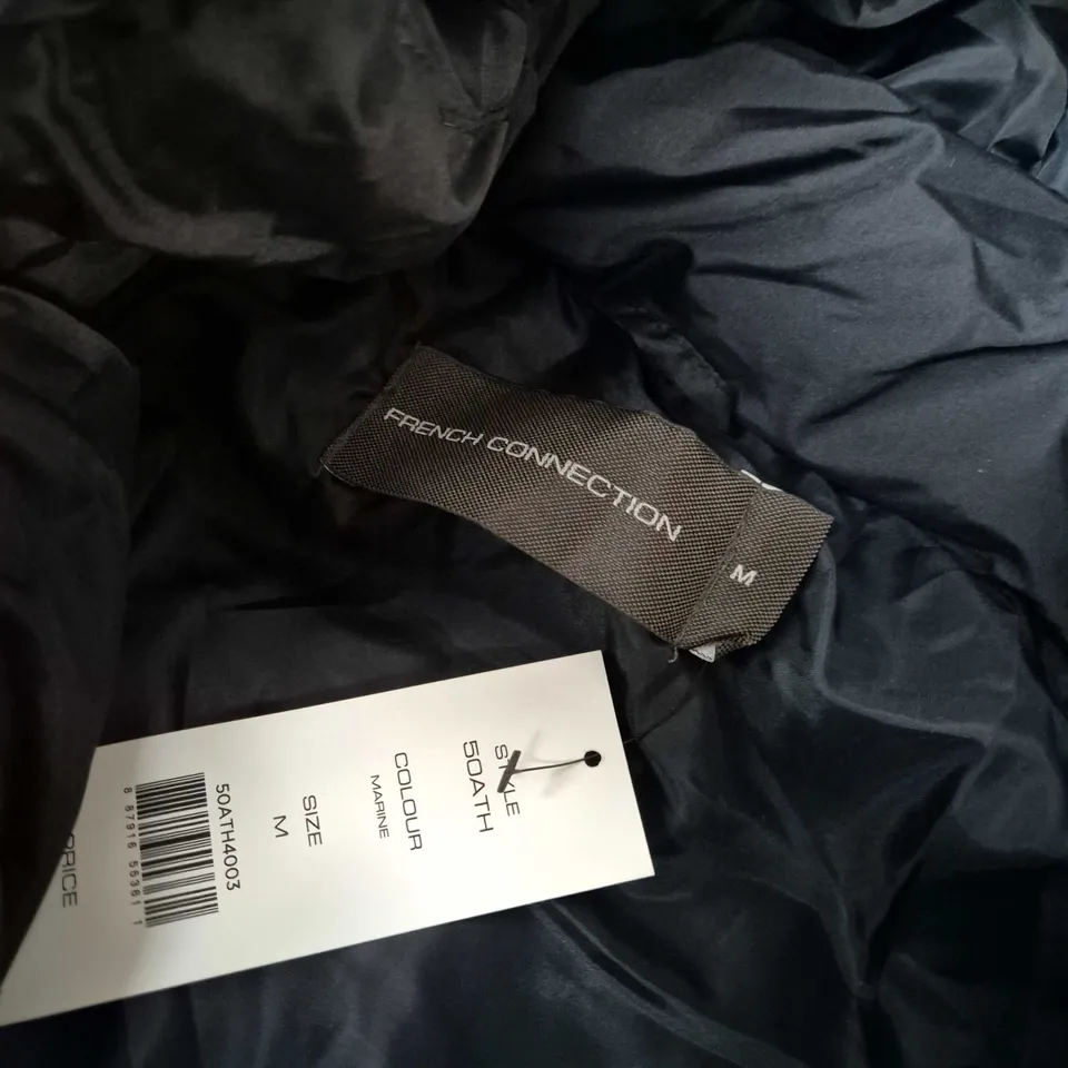 FRENCH CONNECTION PUFFER JACKET – NAVY, UK SIZE M