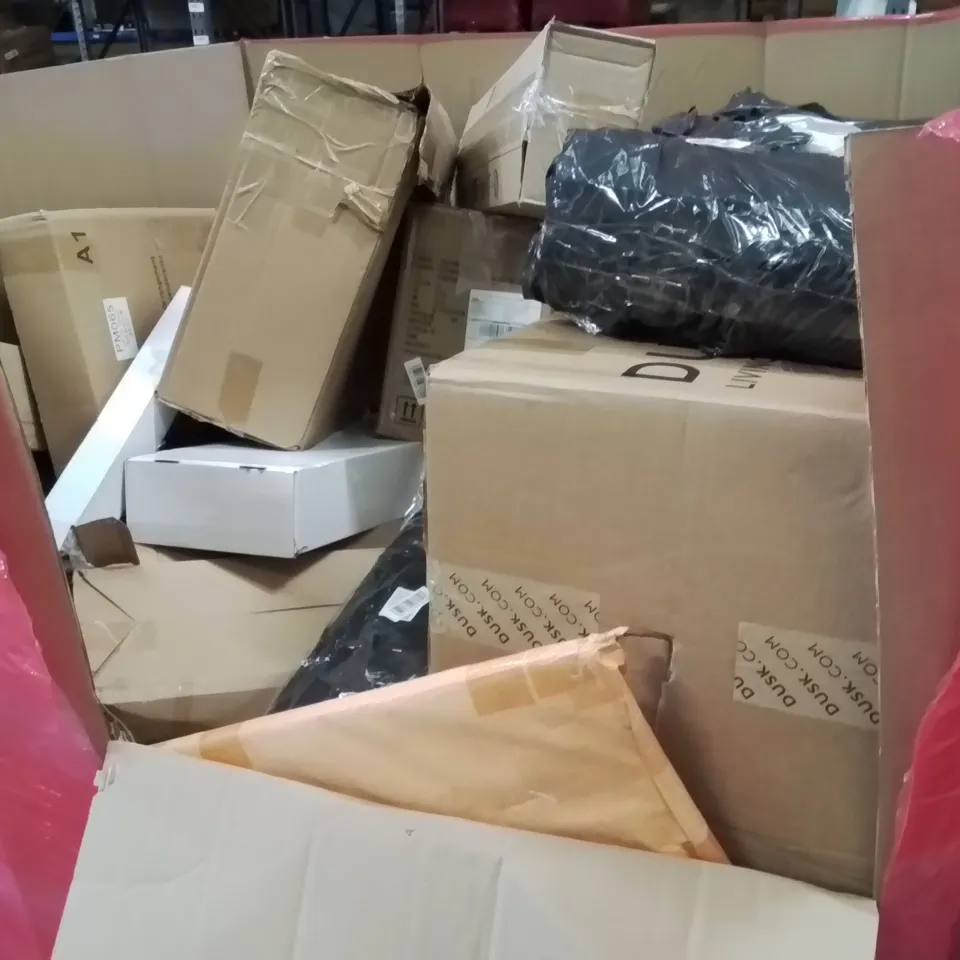 PALLET OF ASSORTED HOUSEHOLD GOODS AND PRODUCTS TO INCLUDE; INDOOR INSECT KILLERS, GARDEN SPRINKLERS, BOXED FURNITURE ETC 