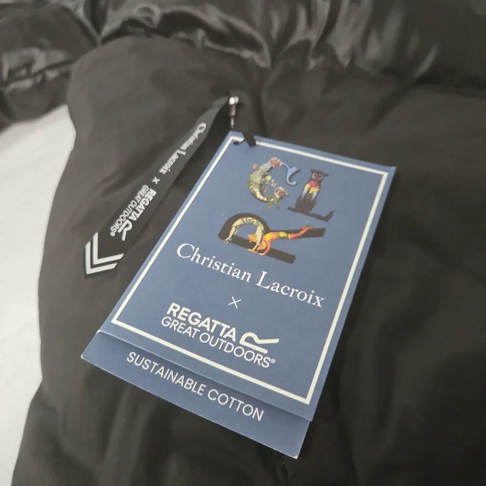 CHRISTIAN LACROIX X REGATTA GREAT OUTDOORS PUFFER JACKET – BLACK, UK 14