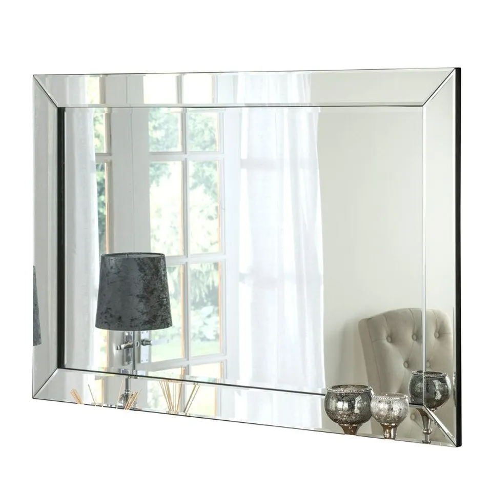 BOXED MAUDE GLASS MDF WALL MIRROR (1 BOX)