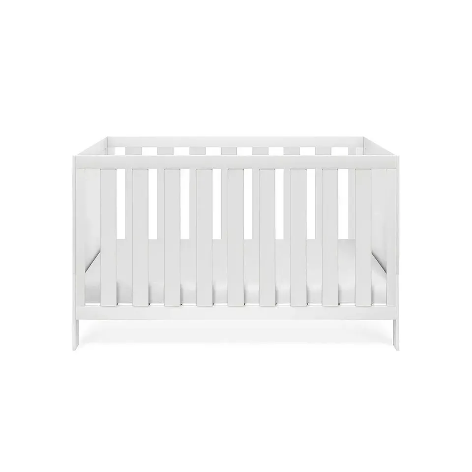 BOXED SILVER CROSS BROMLEY COT BED - WHITE (2 BOXES)