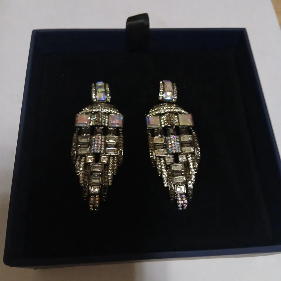 BUTLER & WILSON ART DECO DROP EARRINGS 