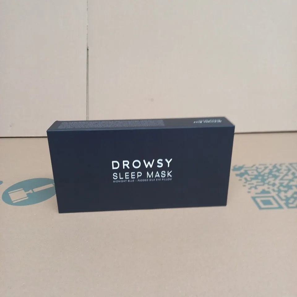 DROWSY SLEEP MASK – MIDNIGHT BLUE, PADDED SILK EYE PILLOW