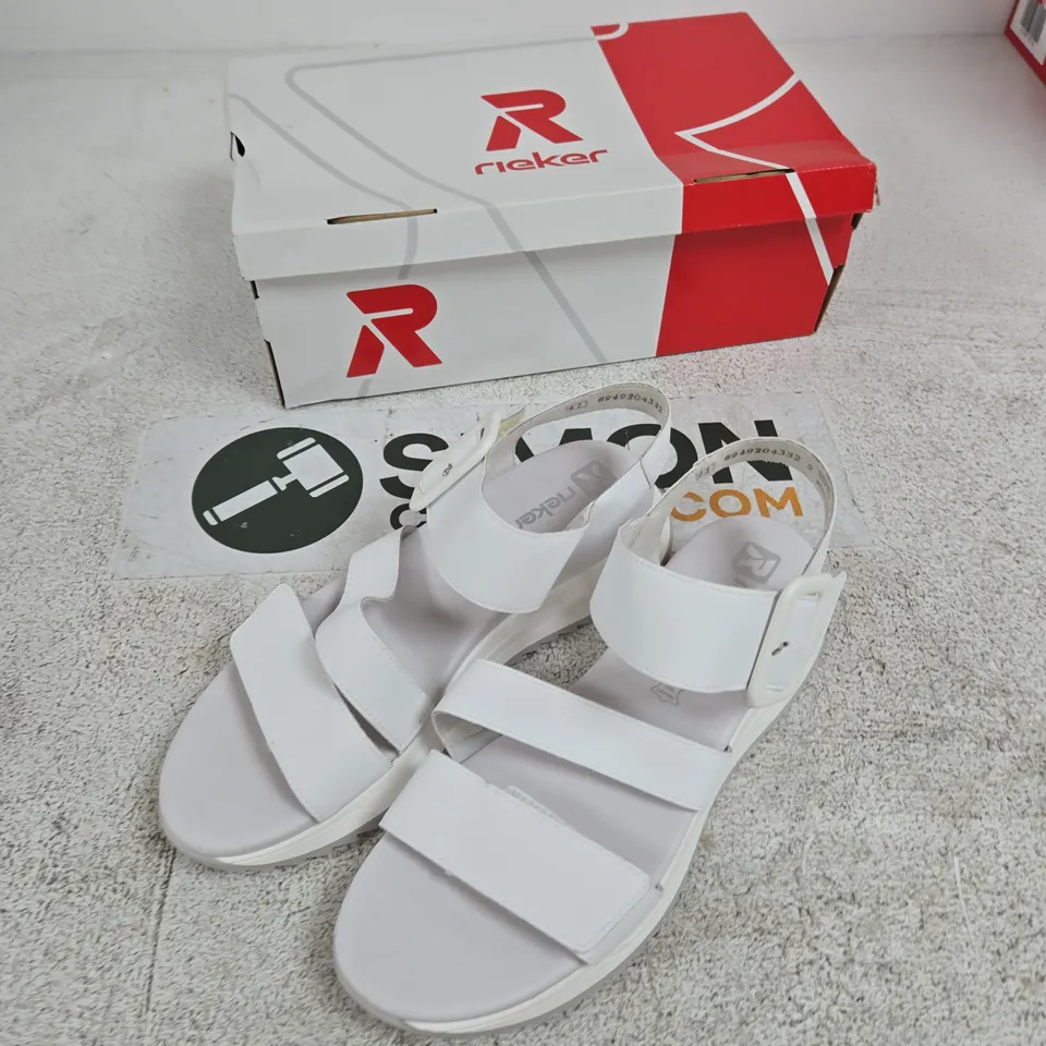 RIEKER WHITE SANDALS – UK 7.5 (EU 41)