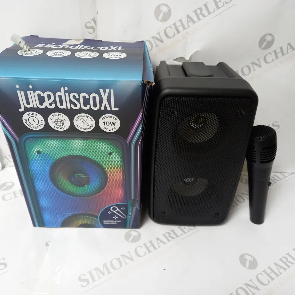 BOXED JUICE DISCO XL WIRELESS SPEAKER WITH MICROPHONE