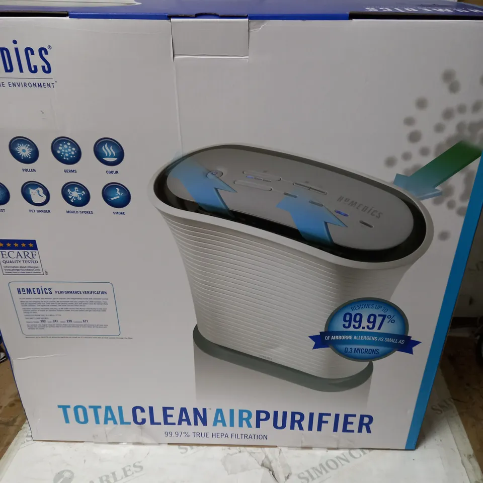 BOXED HOMEDICS TOTAL CLEAN AIR PURIFIER