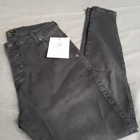 SIKSILK BLACK SKINNY DEIM JEANS SIZE M