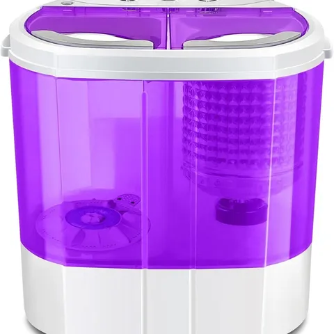BOXED DISPLAY4TOP ELECTRIC MINI PORTABLE COMPACT 3.6KG CAPACITY WASHER WASHING MACHINE SPIN DRYER LAUNDRY - PURPLE