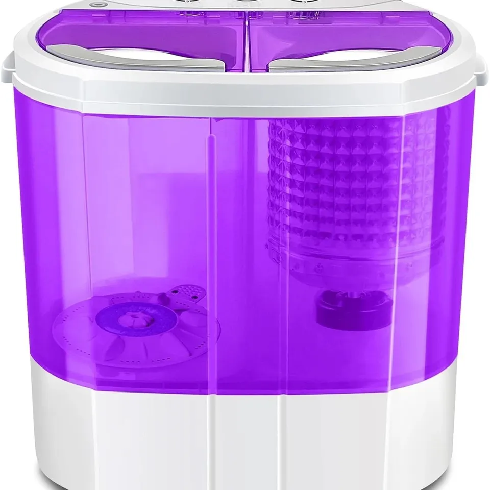 BOXED DISPLAY4TOP ELECTRIC MINI PORTABLE COMPACT 3.6KG CAPACITY WASHER WASHING MACHINE SPIN DRYER LAUNDRY - PURPLE