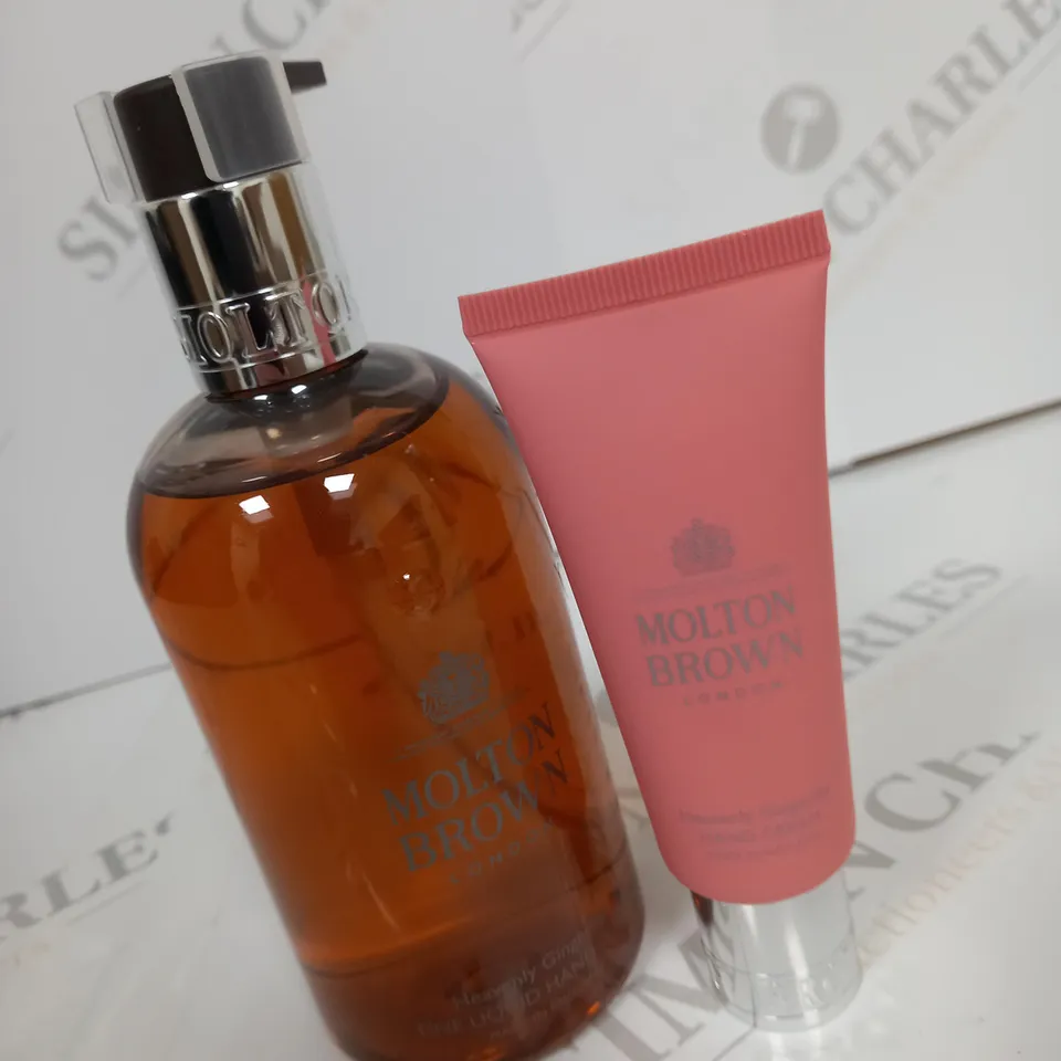 MOLTON BROWN HEAVENLY GINGERLILY FINE LIQUID HANDWASH 300ML & HANDCREAM 