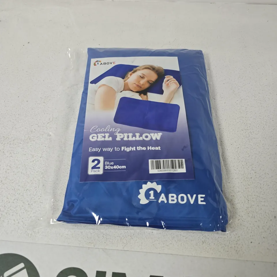 1 ABOVE COOLING GEL PILLOW – PACK OF 2, BLUE, 30X40CM