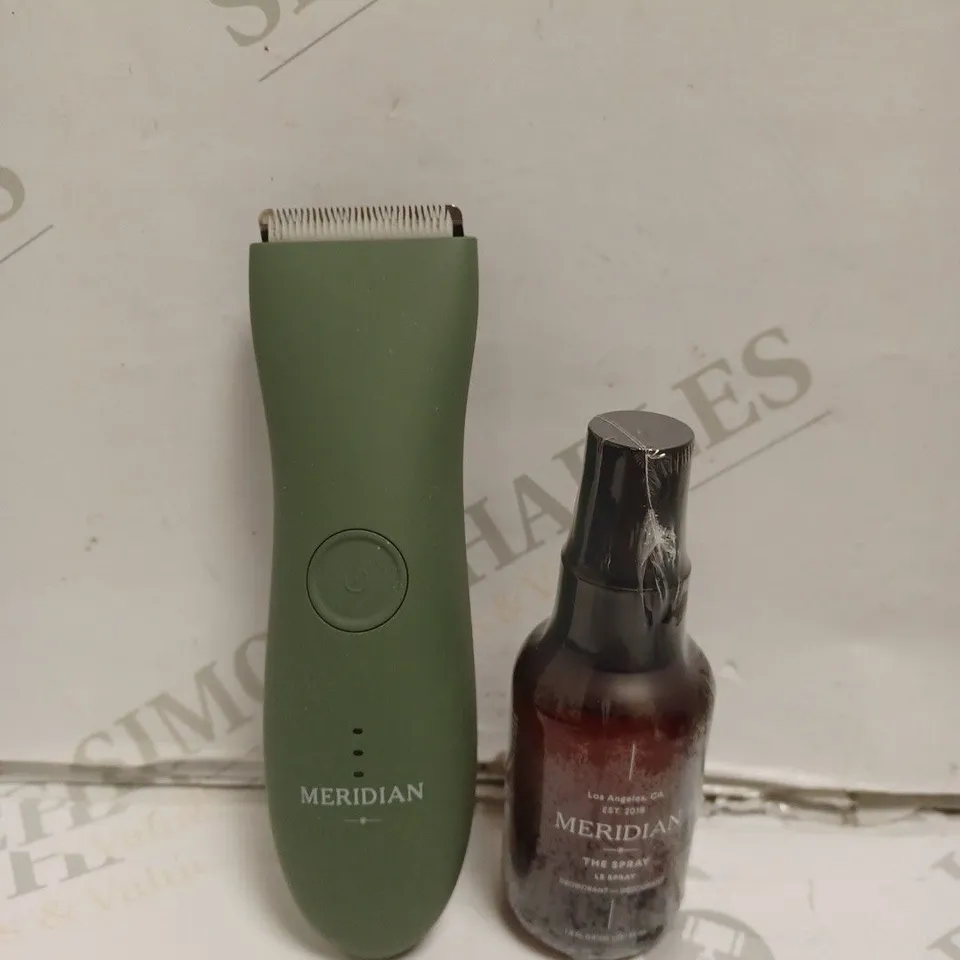 BOXED MERIDIAN THE COMPLETE PACKAGE PAIN FREE GROOMING KIT. 