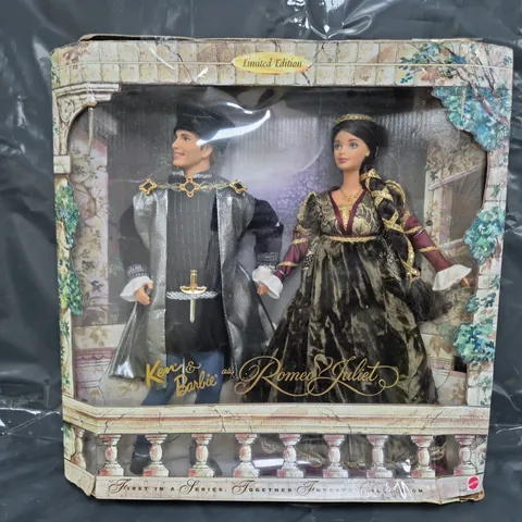 KEN & BARBIE AS ROMEO & JULIET LIMITED EDITION COLLECTIBLE DOLLS