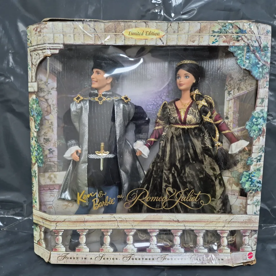 KEN & BARBIE AS ROMEO & JULIET LIMITED EDITION COLLECTIBLE DOLLS