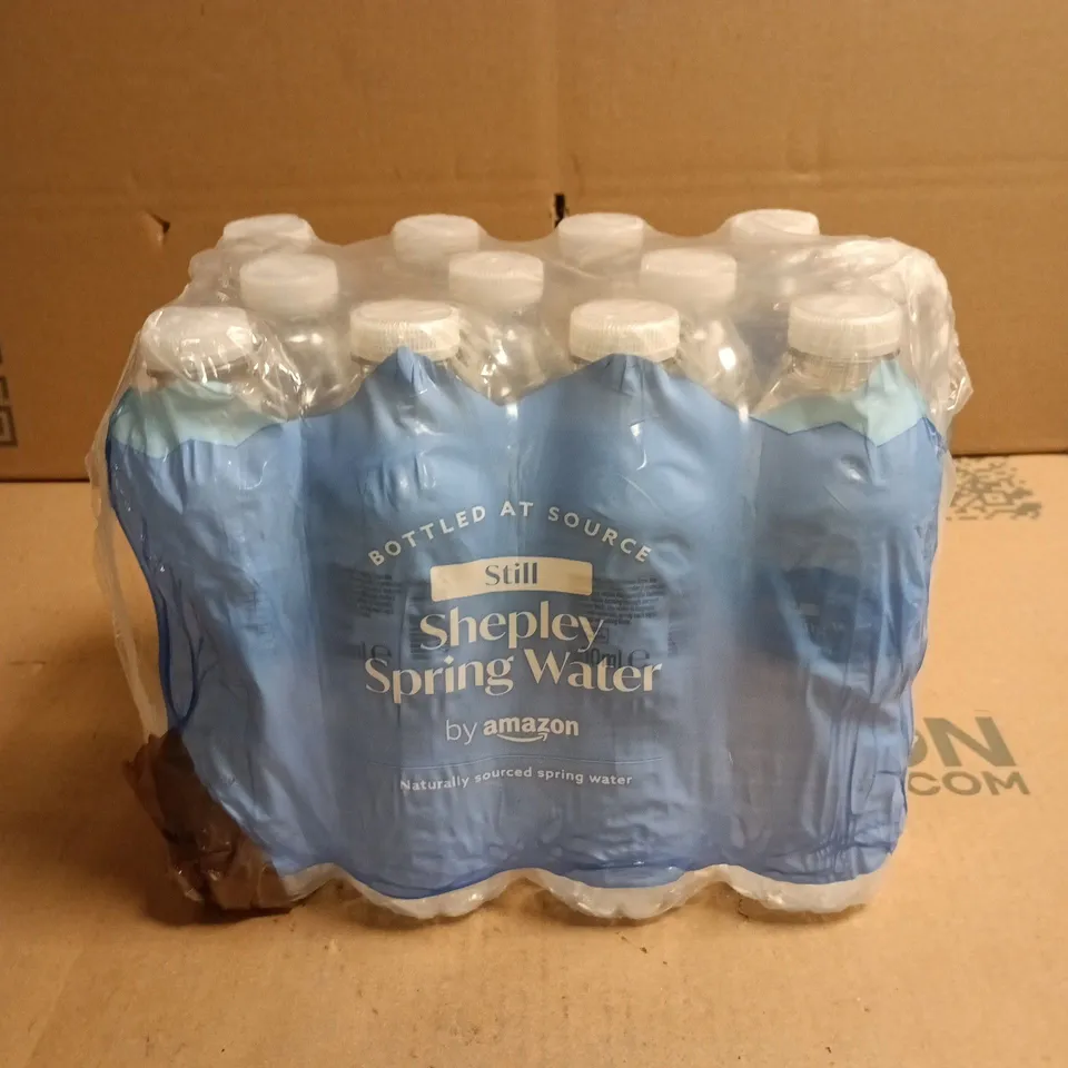 SHEPLEY STILL SPRING WATER - 12 X BOTTLED WATER IN PLASTIC WRAP 