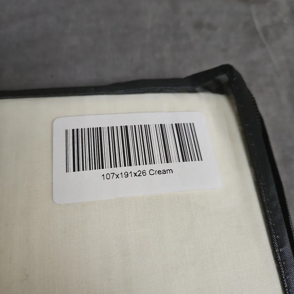 BEDTIME COMFORTS SUPER SINGLE FITTED SHEET CREAM, 107 X 191 CM (3'6" X 6'3")