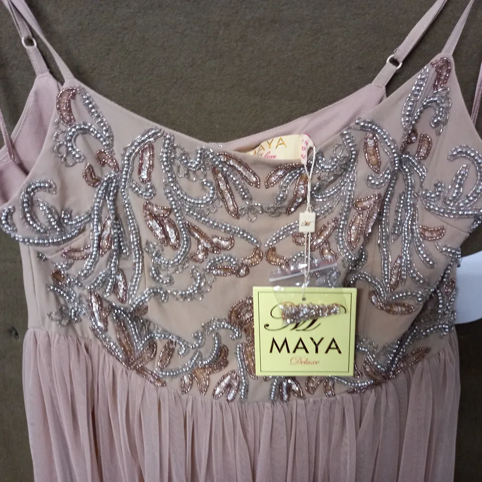 MAYA DELUXE EMBELLISHED DRESS - UK 14