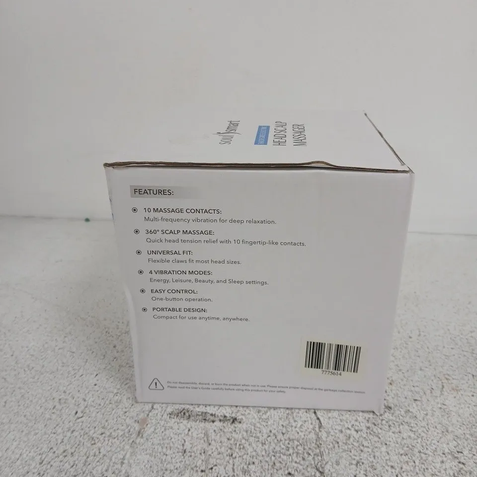 SOULSMART 360 DEGREE ELECTRIC HEAD SCALP MASSAGER – BOXED (USB CABLE & MANUAL INCLUDED)