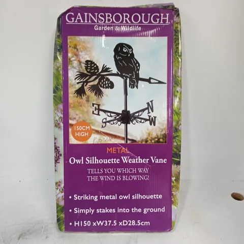 GAINBOUROUGH METAL OWL SILLOUETTE WEATHER VANE