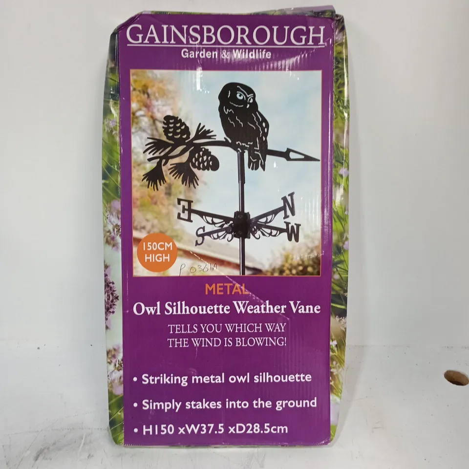 GAINBOUROUGH METAL OWL SILLOUETTE WEATHER VANE