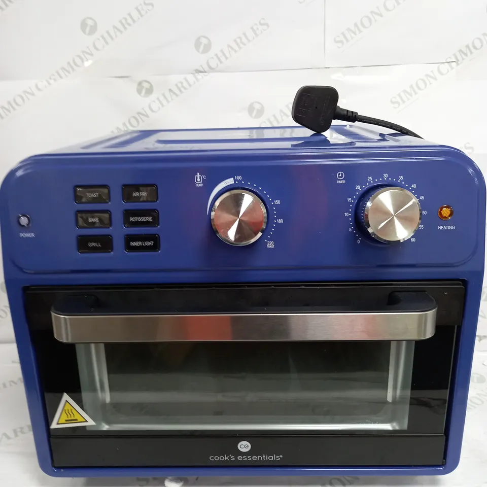 COOK'S ESSENTIAL 21-LITRE AIRFRYER OVEN IN BLUE 