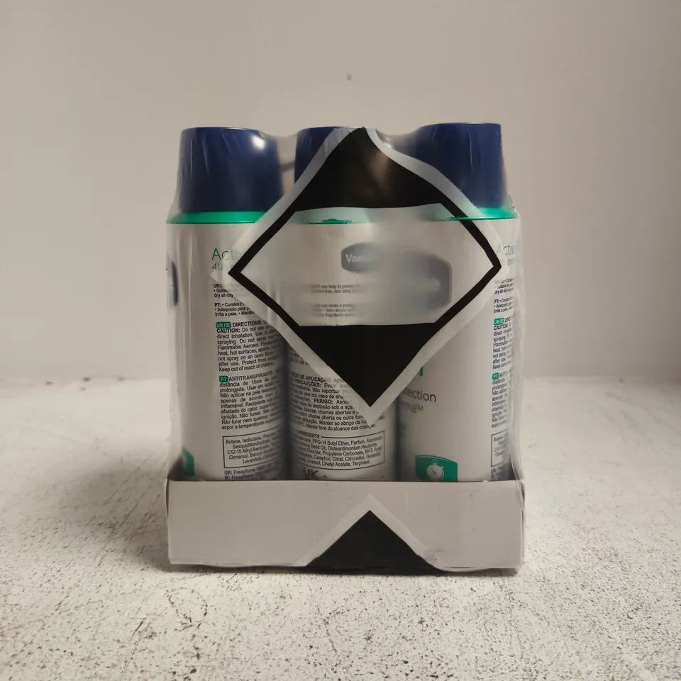 VASELINE ACTIVE FRESH 48HR PROTECTION ANTI-PERSPIRANT - 6 X 150ML CANS