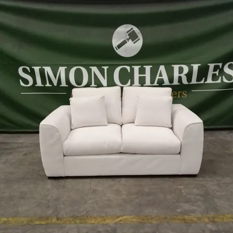 SEOUL 2 SEATER STANDARD BACK FABRIC SOFA - NATURAL