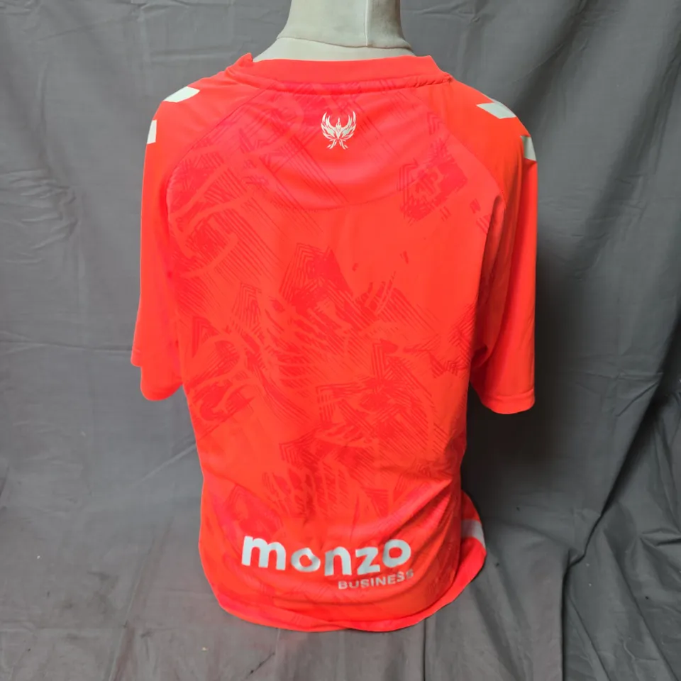 UK SIZE L COVENTRY CITY FOOTBALL CLUB AWAY SHIRT – MONZO SPONSOR, SIGNED