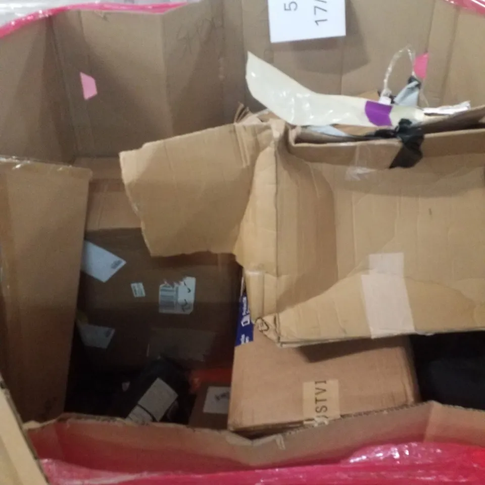 PALLET OF ASSORTED HOUSEHOLD GOODS AND PRODUCTS TO INCLUDE;NARROW BEZEL LED MONITOR,AIR FRYER,GARDENING WORK SEAT