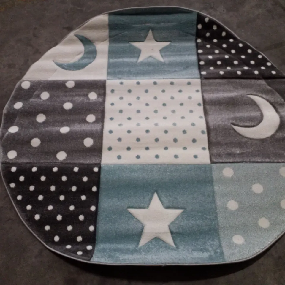 BRAND NEW PACO HOME COSMO 339 RUG IN BLUE - 160CM ROUND