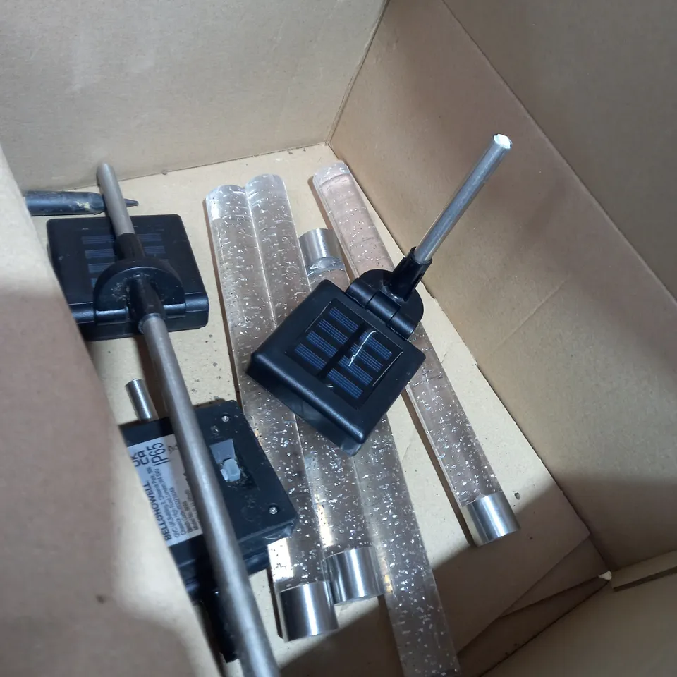 BELL & HOWELL GLIMMER STICKS SET OF 4 SOLAR PATHWAY LIGHTS